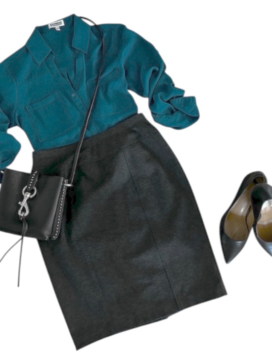 Ellen Tracy Dresses & Skirts - Ellen Tracy Ponte Knit Pencil Skirt - Charcoal Gray S